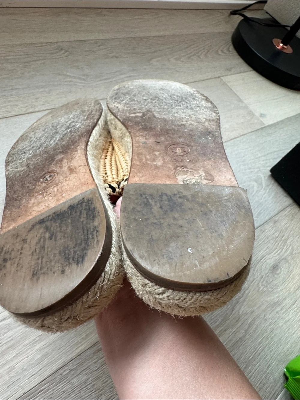 Chanel Black Suede Espadrille Mules - Luxury Slip-On EU42